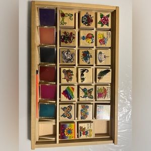 Stamping up card making supplies lot card stock, ink pad